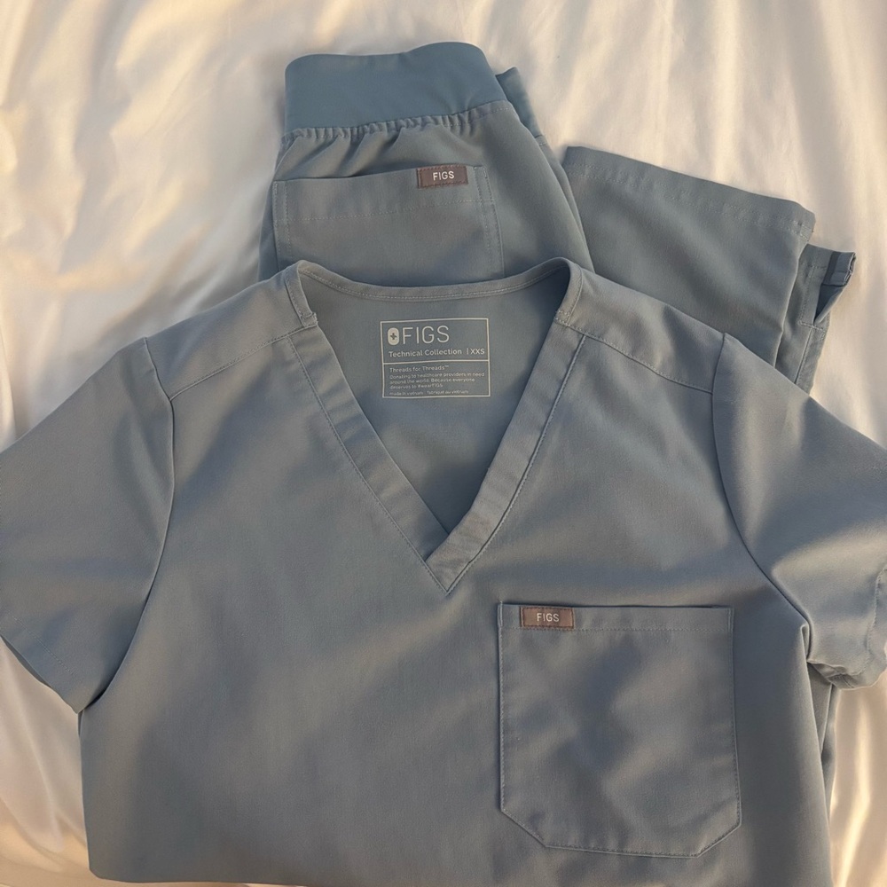 Figs Dusty Blue Scrub Set- Catarina XXS/XXSP Yola